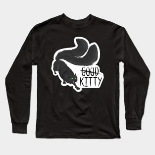 G̶o̶o̶d̶ Kitty Die-cut Long Hair Green Eyes Long Sleeve T-Shirt